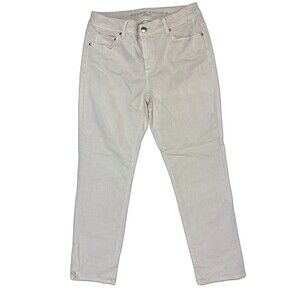 Chicos SO Slimming Size 00 Womens Jeans Girlfriend Crop Pink Mid Rise Stretch